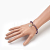 Natural Mixed Stone Beads Stretch Charm Bracelets BJEW-JB03857-4
