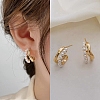 Alloy Imitation Pearl Stud Earrings for Women WG29476-73-1