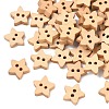 Natural 2-hole Basic Sewing Button in Star Shape NNA0Z7T-1