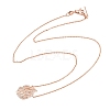 Brass Micro Pave Clear Cubic Zirconia Flame Pendant Adjustable Slider Necklaces KK-CBA4547-10RG-5