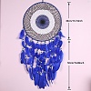 Evil Eye Woven Web/Net with Feather Wall Hanging Decorations PW-WG77758-01-5