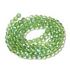 Electroplate Transparent Glass Beads Strands EGLA-A035-T6mm-L09-2