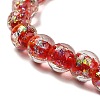 Handmade Dichroic Foil Glass Beads Strands DICH-U001-02I-3