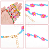 12Pcs 12 Style Glass Seed Braided Flower Stretch Bracelets Set BJEW-AN0001-14-3