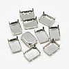 Non-Tarnish 201 Stainless Steel Sew on Prong Settings STAS-T032-05-13x18mm-1