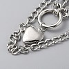 Alloy Heart Pendant Double Layer Necklace for Women NJEW-WH0022-09C-2