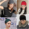 12Pcs 12 Colors Polyester Elastic Headbands AJEW-GL0003-36-7