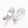 304 Stainless Steel Magnetic Clasps with Glue-in Ends STAS-L189-09P-3