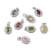 SHEGRACE Brass Micro Pave Cubic Zirconia Pendants XGRQ2O432-446P-2