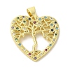 Brass Micro Pave Cubic Zirconia Pendants KK-Z042-21G-03-1