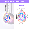 1Pc Glass Pendant Decorations AJEW-BBC0002-29-2