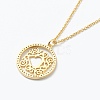Brass Micro Pave Clear Cubic Zirconia Pendant Necklaces NJEW-J059-01C-3