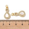 Brass Micro Pave Cubic Zirconia Pendants KK-B083-01G-3