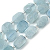 Natural Aquamarine Beads Strands G-C098-A10-01-1