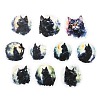 20Pcs Moonlit Cat Waterproof PET Self-Adhesive Decorative Stickers DIY-M053-04C-2