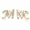Brass Micro Pave Clear Cubic Zirconia Pendants KK-S360-053M-NF-1