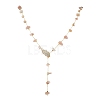 Natural Sunstone Chip Handmade Link Chain Necklaces NJEW-JN05811-03-2