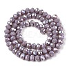 Electroplate Glass Beads Strands EGLA-A044-P6mm-B13-3