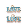 Valentine's Day Theme Alloy Enamel Pendants ENAM-T020-50D-07-1