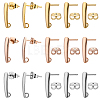 DICOSMETIC 30Pcs 3 Color 304 Stainless Steel Stud Earring Findings  STAS-DC0004-46-1