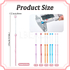 8Pcs 5 Colors DIY Alloy Beadable Crochet Hooks AJEW-CP0006-89-2