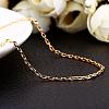 Gold Plated Tin Alloy Cable Chain Necklaces NJEW-BB10182-18-3