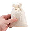 Burlap Packing Pouches Drawstring Bags ABAG-BC0001-05B-14x10-4