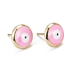 Evil Eye Enamel Stud Earrings for Girl Women EJEW-H126-31G-2