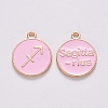 Alloy Enamel Pendants X-ENAM-S124-01B-09F-1