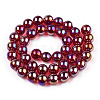 Electroplate Transparent Glass Beads Strands GLAA-T032-T10mm-AB20-2
