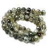 Natural Prehnite Beads Strands G-G457-8mm-03F-01-4