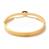 Enamel Flat Round Charms Bangles BJEW-F474-17G-3