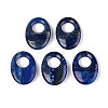 Natural Lapis Lazuli Large Hole Pendants G-N348-06A-01-1