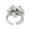 Brass Open Cuff Rings for Women RJEW-M169-02P-2