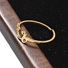 304 Stainless Steel Cuff Rings for Women RJEW-D285-01G-R-5