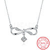 925 Sterling Silver Cubic Zirconia Pendant Necklaces NJEW-BB18734-8