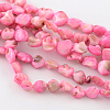 Dyed Natural Freshwater Shell Nuggets Bead Strands X-SHEL-Q004-04-1