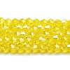 Transparent Electroplate Glass Beads Strands GLAA-F029-2mm-C21-1