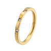 Crystal Rhinestone Simple Thin Finger Ring RJEW-N043-33LG-1