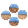 Opaque Resin & Walnut Wood Pendants RESI-S389-025A-C-2