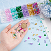 84G 7 Colors Spray Painted Transparent Glass Beads Strands GLAA-GO0001-18-3
