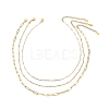 3Pcs 3 Style Brass Bar Link & Paperclip & Satellite Chain Necklaces Set for Men Women NJEW-JN04031-1