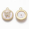 Brass Micro Pave Cubic Zirconia Pendants KK-T062-04W-NF-2
