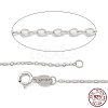 Rhodium Plated 925 Sterling Silver Necklaces STER-M034-32B-1