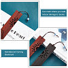   2Pcs 2 Colors Sandalwood Carving Bookmark AJEW-PH0003-36-6