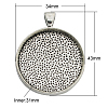 Alloy Pendant Cabochon Settings X-PALLOY-A13349-AS-NR-1