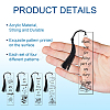 GLOBLELAND 4 Sets Acrylic Bookmark Pendants for Teachers' Day DIY-GL0004-26B-4