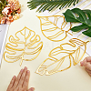 Leaf Acrylic Mirror Wall Stickers OACR-WH0032-06C-3