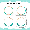 ANATTASOUL 4 Pairs 4 Style Glass Beaded Big Hoop Earrings EJEW-AN0002-22-2