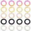 Unicraftale 20Pcs 5 Colors Ion Plating(IP) 304 Stainless Steel Linking Rings STAS-UN0037-61-1